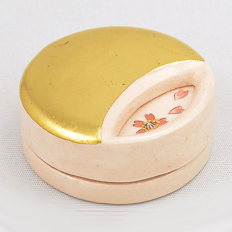 伊東 桂楽・絵替り　月の光　香合（純金箔使用）