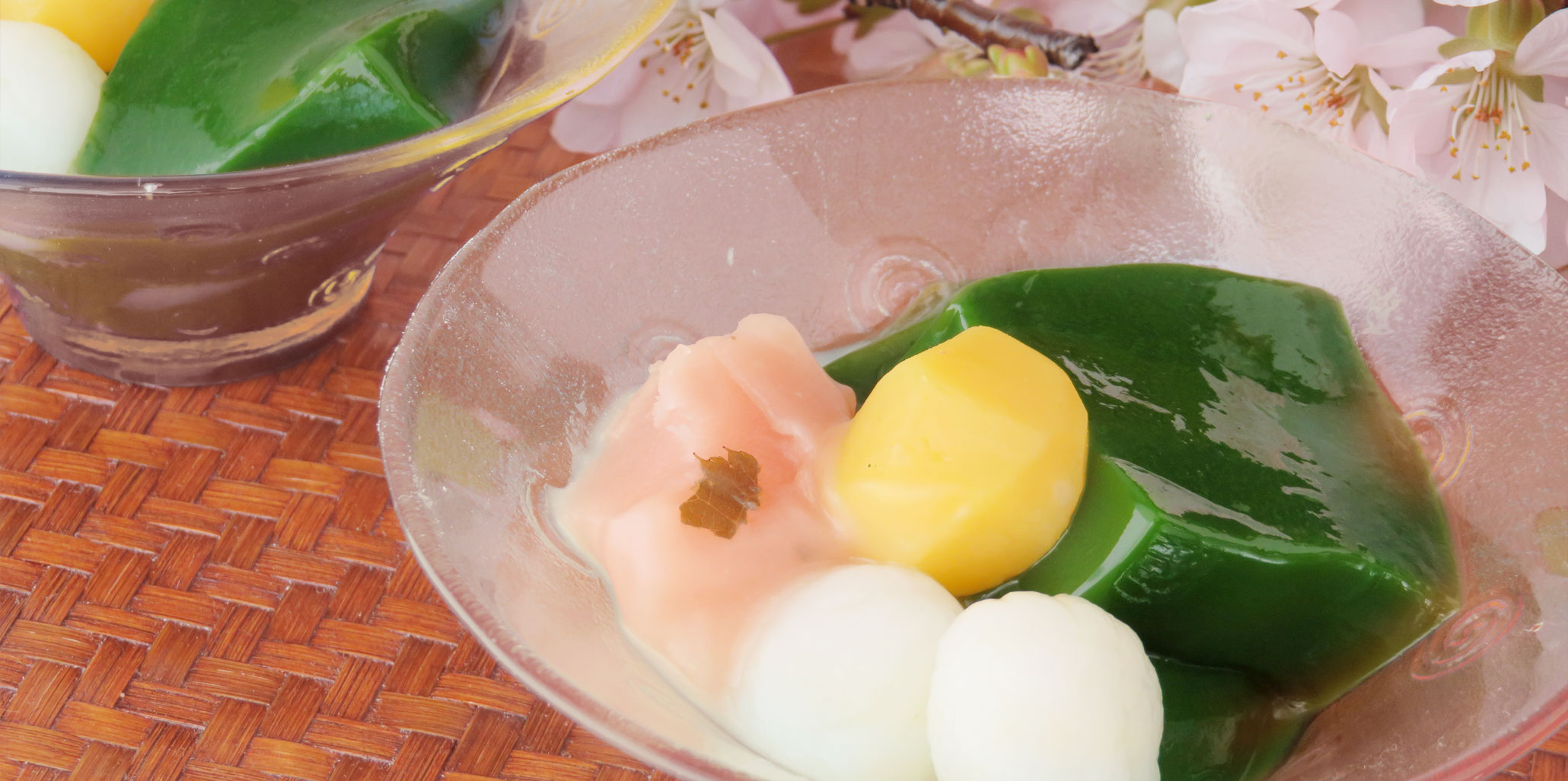 春色さくらあんの宇治抹茶ゼリー