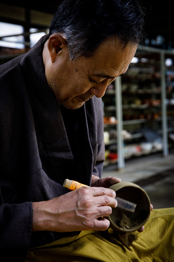 佐々木虚室制作風景